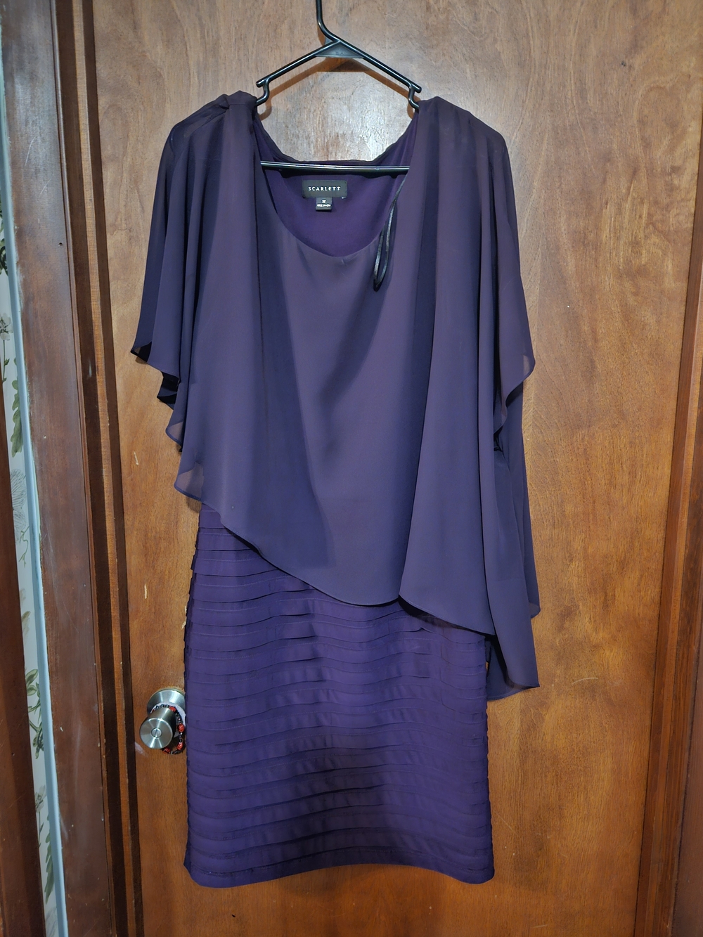 Scarlett Deep Purple Layered Midi Dress
